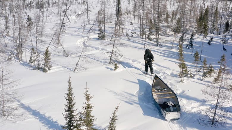 Canoe in the Snow still