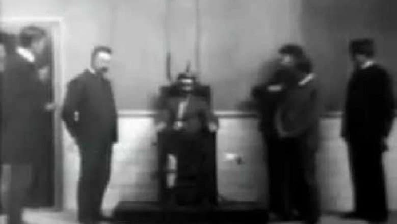 Execution of Czolgosz with Panorama of Auburn Prison still