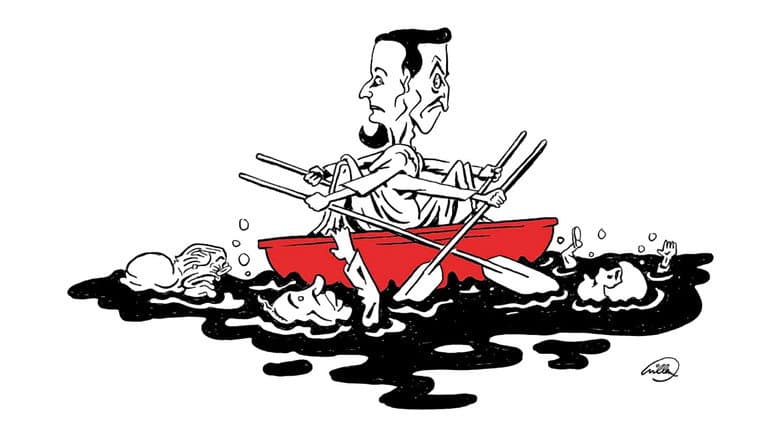 Ségo et Sarko sont dans un bateau... still